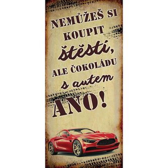 Bohemia Gifts Dárková mléčná čokoláda 100 g - auto