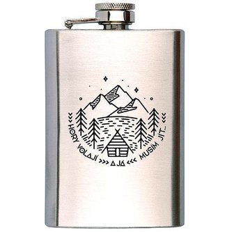 Bohemia Gifts Placatka na alkohol 200 ml - hory volají