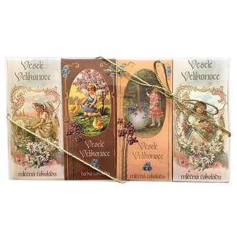 Bohemia Gifts Dárková sada velikonočních čokolád 4x10 g