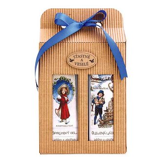 Bohemia Gifts Vánoční kosmetická sada – sprchový gel 250 ml a lázeň 250 ml