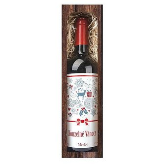 Bohemia Gifts Vánoční víno 0,75 l - Kouzelné Vánoce - Merlot