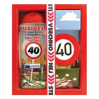 Bohemia Gifts Kosmetiká sada k 40. narozeninám - gel 300 ml a mýdlo 55 g