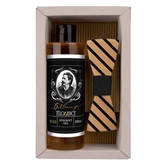 Bohemia Gifts Kosmetická sada pro muže - sprchový gel 250 ml a motýlek Gentleman