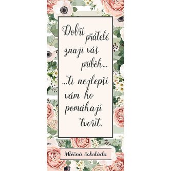 Bohemia Gifts Dárková mléčná čokoláda 100 g - dobří přátelé