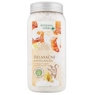 Bohemia Gifts Sůl do koupele 900 g - med a kozí mléko