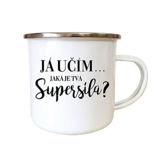 Bohemia Gifts Plechový smaltový hrnek 350 ml pro učitele