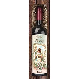 Bohemia Gifts Velikonoční červené víno 0,75 l - Merlot