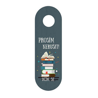 Bohemia Gifts Závěs na kliku - nerušit, učím se