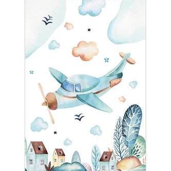 Bohemia Gifts Plakát pro děti formát A3 - letadlo