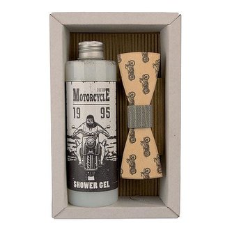 Bohemia Gifts Kosmetická sada pro muže - sprchový gel 250 ml a motýlek Motorkář