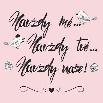 Bohemia Gifts Dekorační obraz na zavěšení 30 x 30 cm - Navždy mé