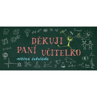 Bohemia Gifts Dárková mléčná čokoláda 100 g pro paní učitelku