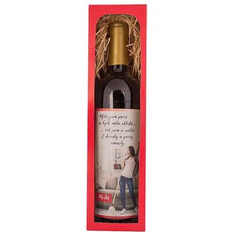 Bohemia Gifts Dárkové červené víno 0,75 l Merlot – dvě decinky