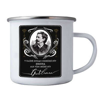 Bohemia Gifts Plechový smaltový hrnek 350 ml pro muže - real gentleman