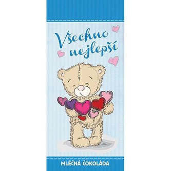 Bohemia Gifts Dárková mléčná čokoláda 100 g - všechno nejlepší