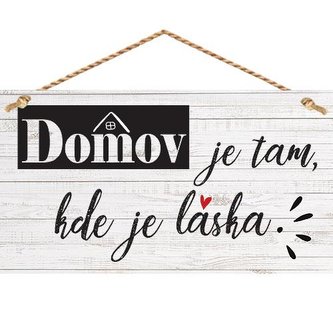 Bohemia Gifts Dekorační obrázek na zavěšení - domov
