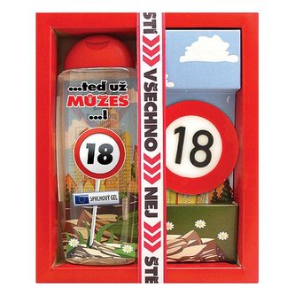 Bohemia Gifts Kosmetiká sada k 18. narozeninám - gel 300 ml a mýdlo 55 g