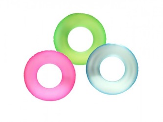 Kruh nafukovací neonový 76cm, 3 barvy, v sáčku od 8 let - 1 kus
