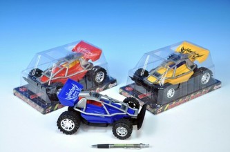 Auto Buggy plast 20cm na setrvačník asst 3 barvy v krabičce