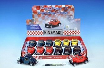 Auto Kinsmart Ford 3-window Coupe 1932 kov 13cm na zpětné natažení asst 4 barvy