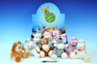 Zvířátko plyš 17cm se šálou asst 6 druhů od 0 měsíců