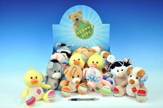 Zvířátko plyš 18cm se záplatou na bříšku asst 6 druhů od 0 měsíců