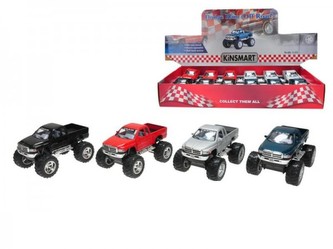Auto Kinsmart Dodge Ram kov velká kola 13cm na zpětné natažení
