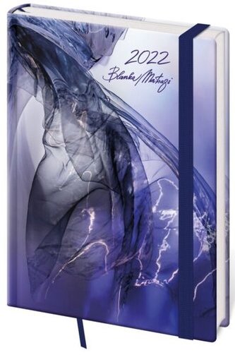 Diář 2022 Vario - Matragi Blue s gumičkou, týdenní, A5