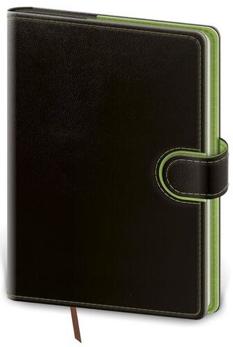 Diář 2022 týdenní A5 Flip - černo/zelená