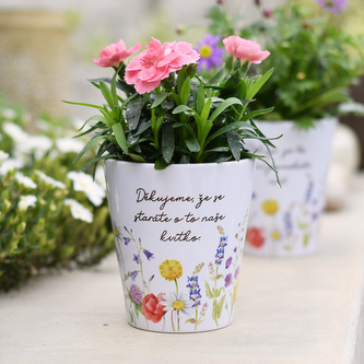 HOUSEDECOR Květináč Louka - \"Naše kvítko\"