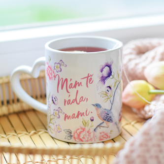 HOUSEDECOR Srdcový hrnek - \"Mám tě ráda, mami.\"