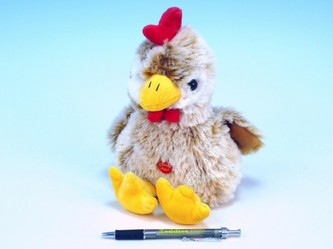 Kohout plyš sedící 21cm na baterie se zvukem od 0 měsíců