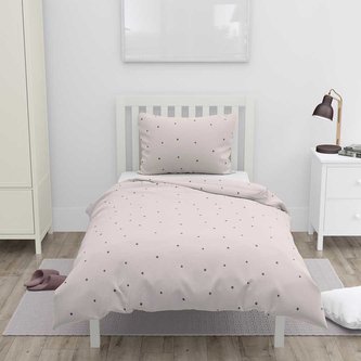 Bavlněné  povlečení na jednolůžko, světle šedá