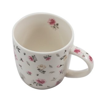 Porcelánový hrnek, 300 ml, květiny