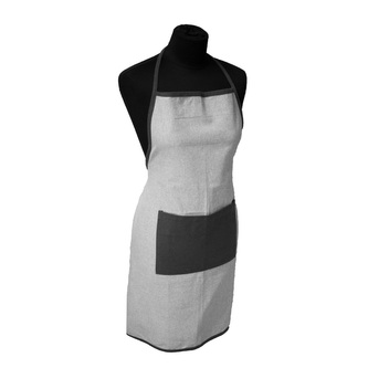 Kuchyňská zástěra z recyklované bavlny, 60*80 cm, šedá