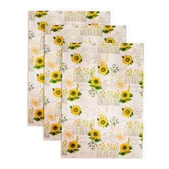 Sada 3 ks - Utěrka 50*70 cm, Slunečnice