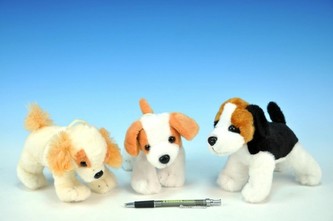 Pes plyš 15cm se zvukem, 3 druhy od 0 měsíců - 1 kus