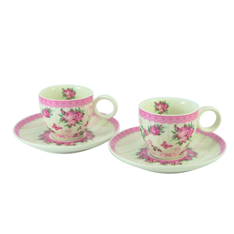 Porcelánová šapo sada, 100 ml - Růže