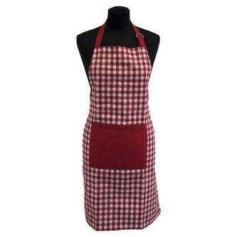 Zástěra na vaření, červený kanafas