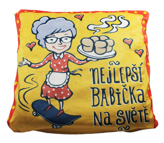 Home Elements povlak na polštář mikroplyš Nejlepší babička 40x40 cm
