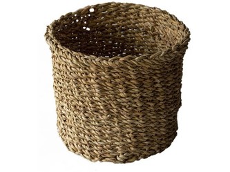 košík kulatý velký pr.25x20cm mořská tráva