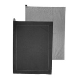 Utěrka z recyklované bavlny, 2 ks, 50 x 70 cm, šedá