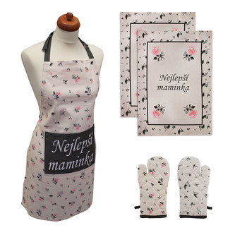 Zástěra + chňapka + utěrky, Nejlepší Maminka