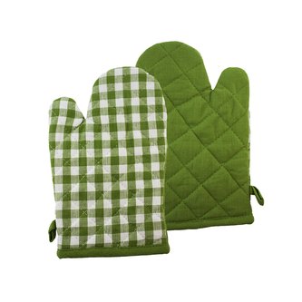 Kuchyňská chňapka s magnetem, Zelený kanafas