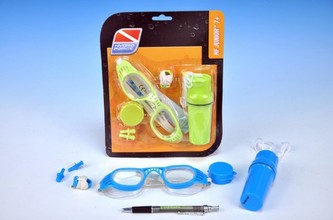Pokladnička na krk + plavecké brýle doplňky ; 2 barvy; na kartě - 1 kus