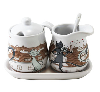 Cukřenka a mléčenka s podtáckem, KOČKY VE MĚSTĚ