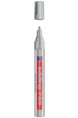 Lakový popisovač EDDING 750, stříbrný