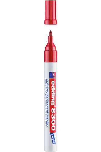 Průmyslový permanentní popisovač EDDING 8300, červ