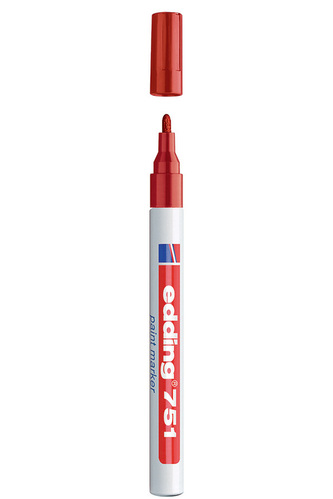 Lakový popisovač EDDING 751, červený