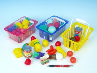 Nákupní košík ovoce/zelenina plast 20cm; 2 druhy - 1 kus